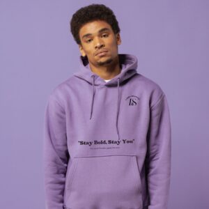 Purple and White Modern Hoodie